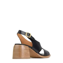ISADORA LEATHER BLOCK HEEL SANDALS><noscript><img width=