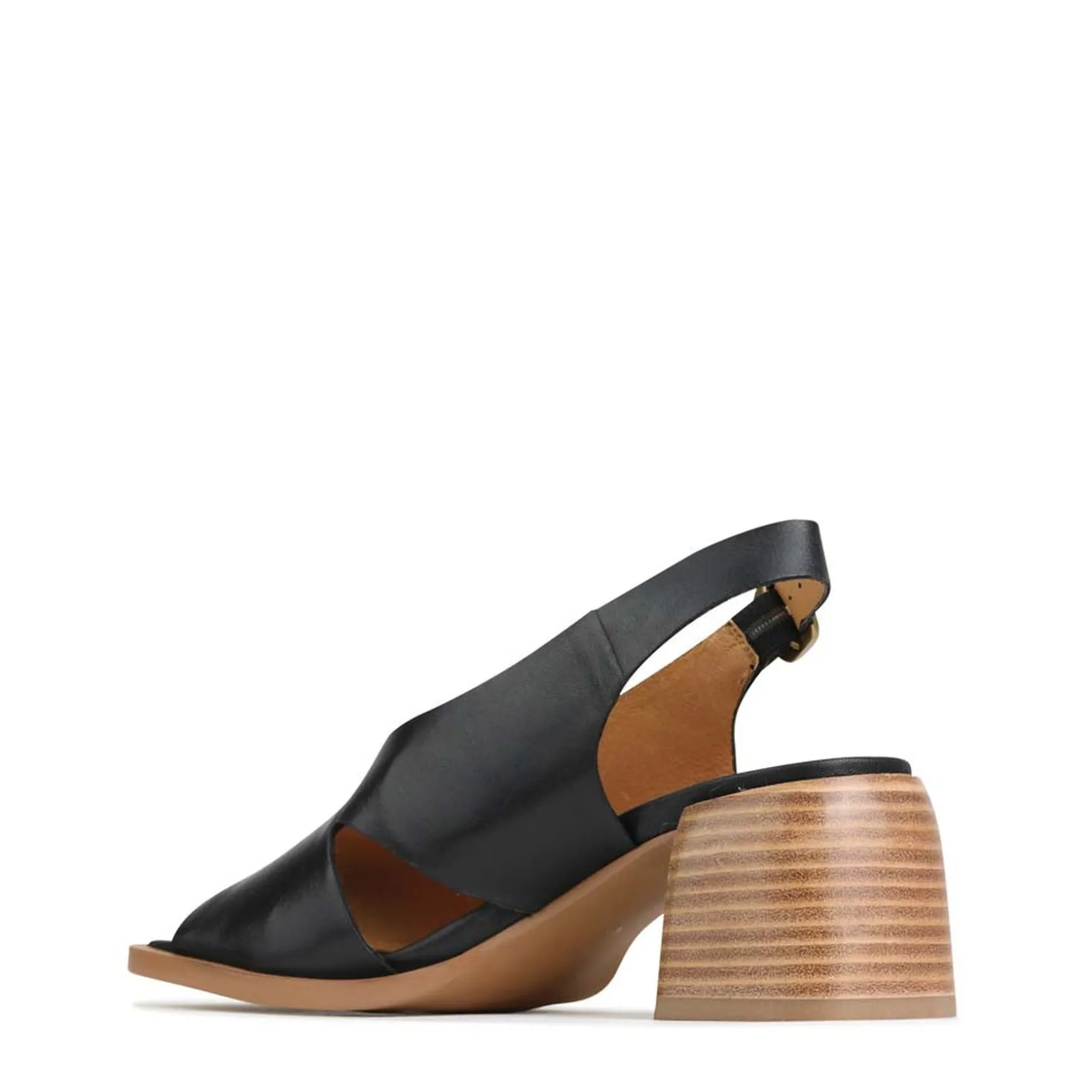 ISADORA LEATHER BLOCK HEEL SANDALS>EOS Footwear Discount