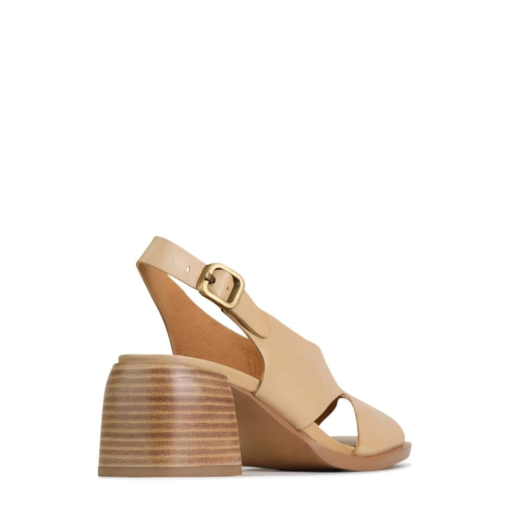 ISADORA LEATHER BLOCK HEEL SANDALS>EOS Footwear Discount