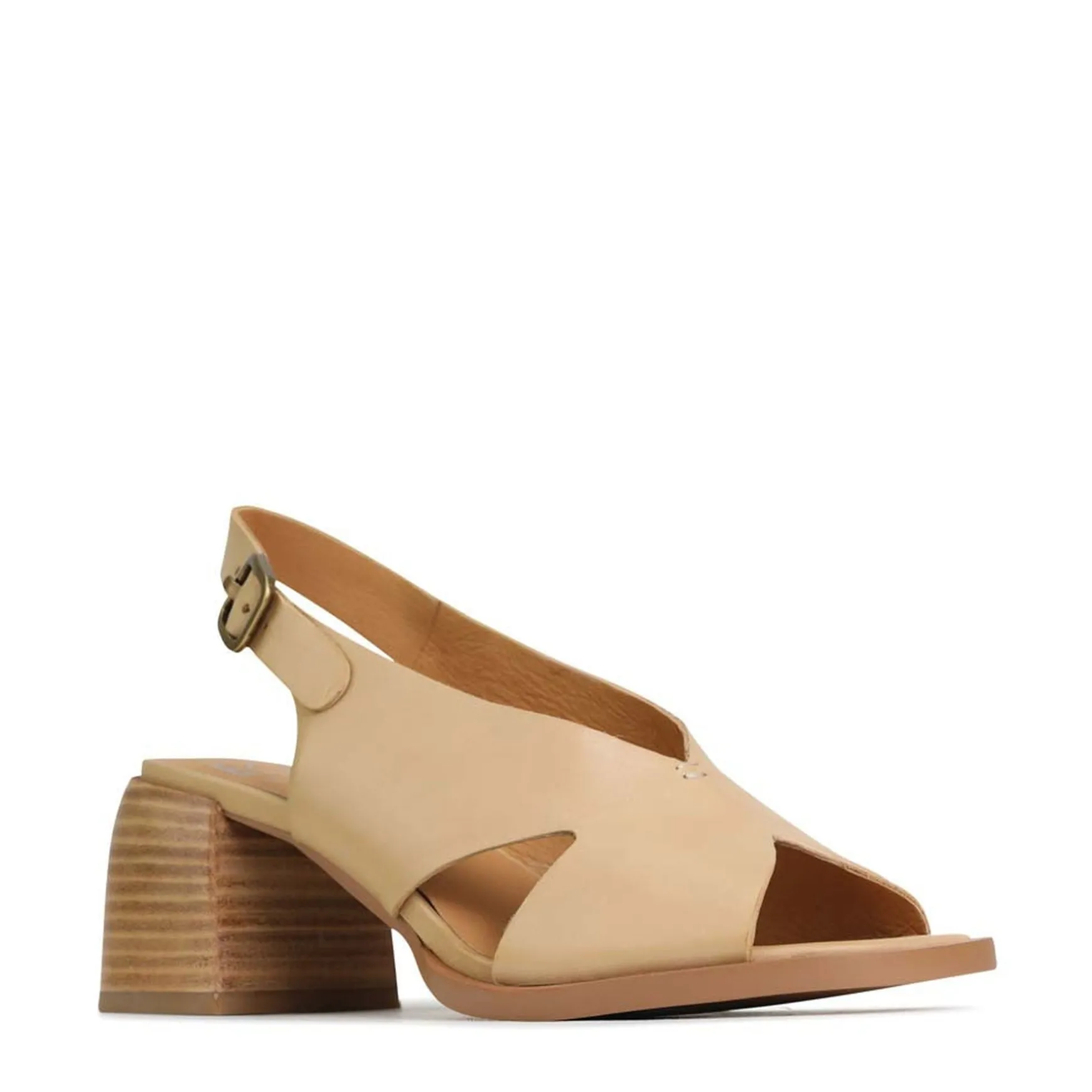 ISADORA LEATHER BLOCK HEEL SANDALS>EOS Footwear Discount