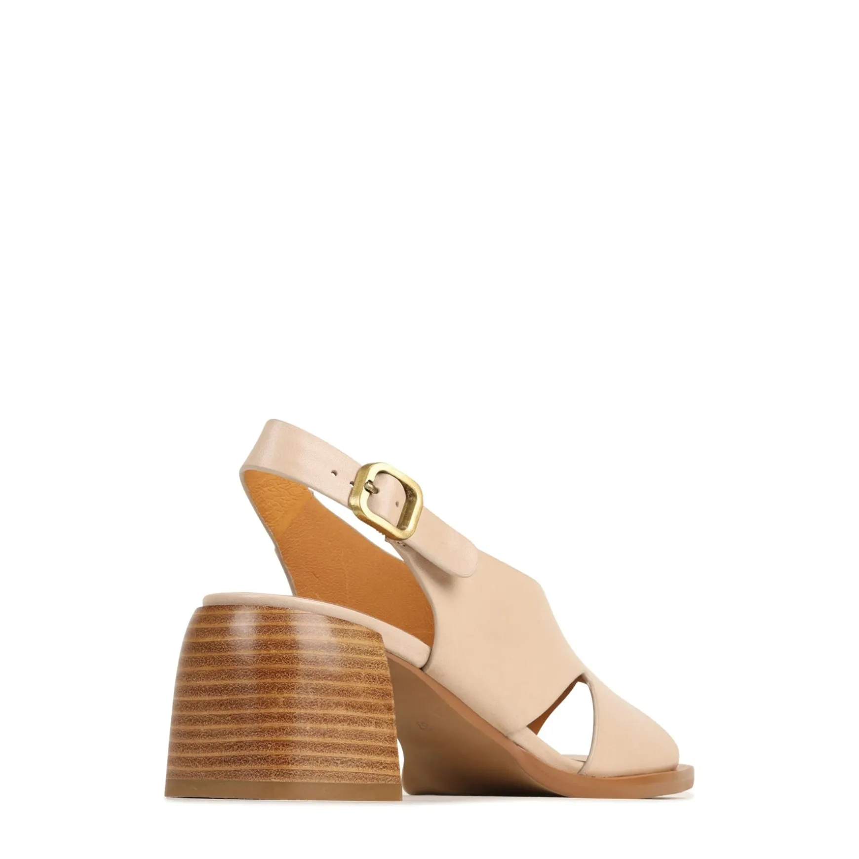 ISADORA LEATHER BLOCK HEEL SANDALS>EOS Footwear Discount
