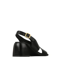 ISADORA LEATHER BLOCK HEEL SANDALS><noscript><img width=