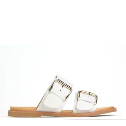 JETT DOUBLE STRAP SLIDE SANDALS LEATHER>EOS Footwear Cheap