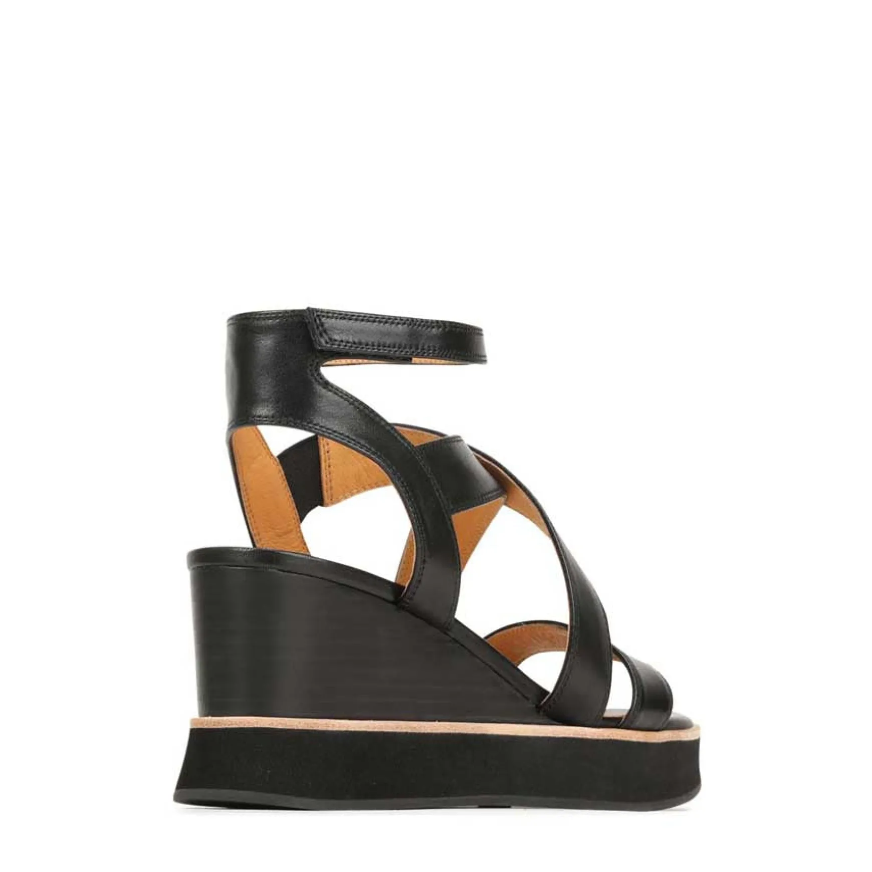JUNI LEATHER STRAPPY WEDGE SANDALS>EOS Footwear Sale