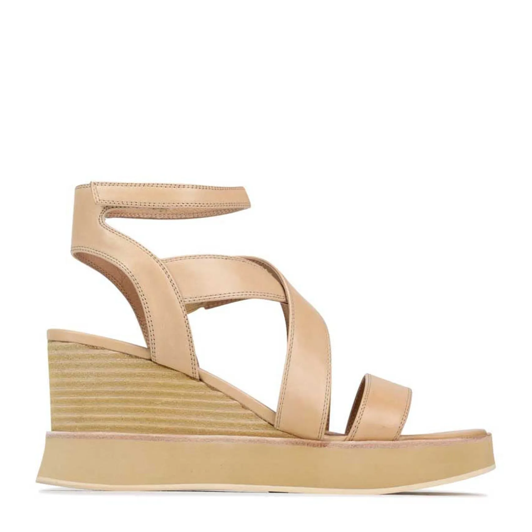 JUNI LEATHER STRAPPY WEDGE SANDALS>EOS Footwear Sale