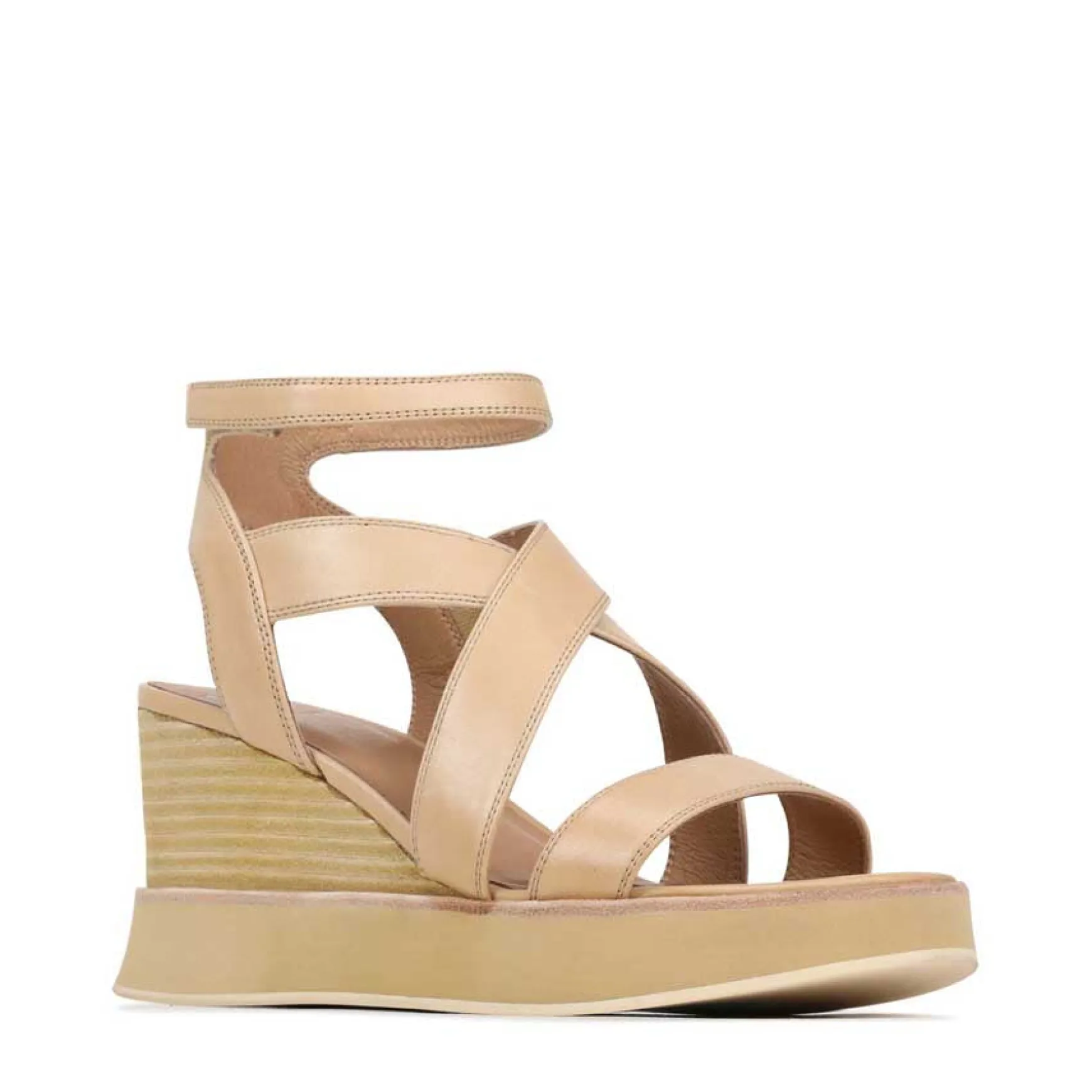 JUNI LEATHER STRAPPY WEDGE SANDALS>EOS Footwear Sale
