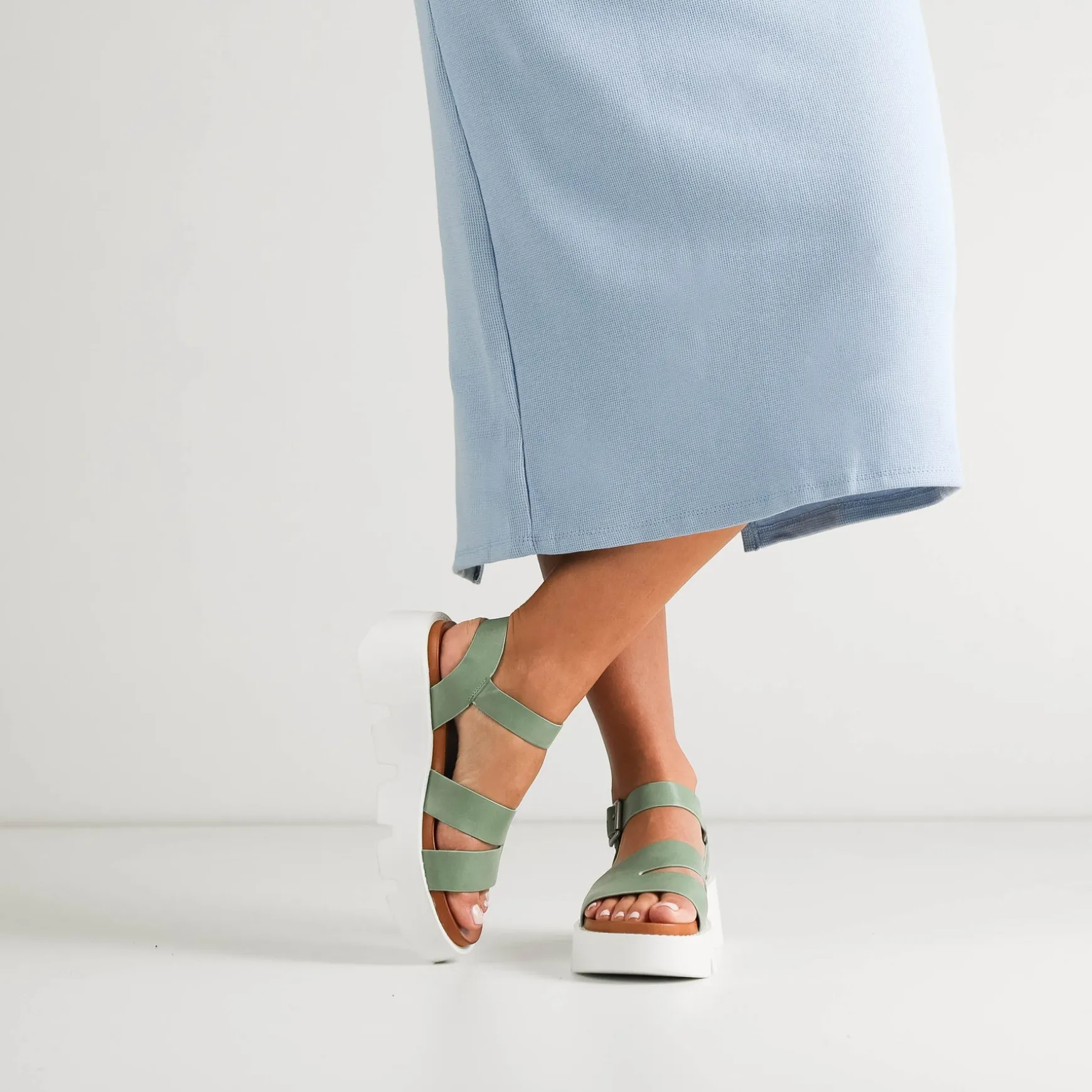 KAILA ANKLE STRAP WEDGE SANDALS LEATHER>EOS Footwear Best Sale