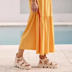 KAILAN LEATHER PLATFORM SANDALS>EOS Footwear Hot