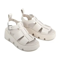 KAILAN LEATHER PLATFORM SANDALS><noscript><img width=