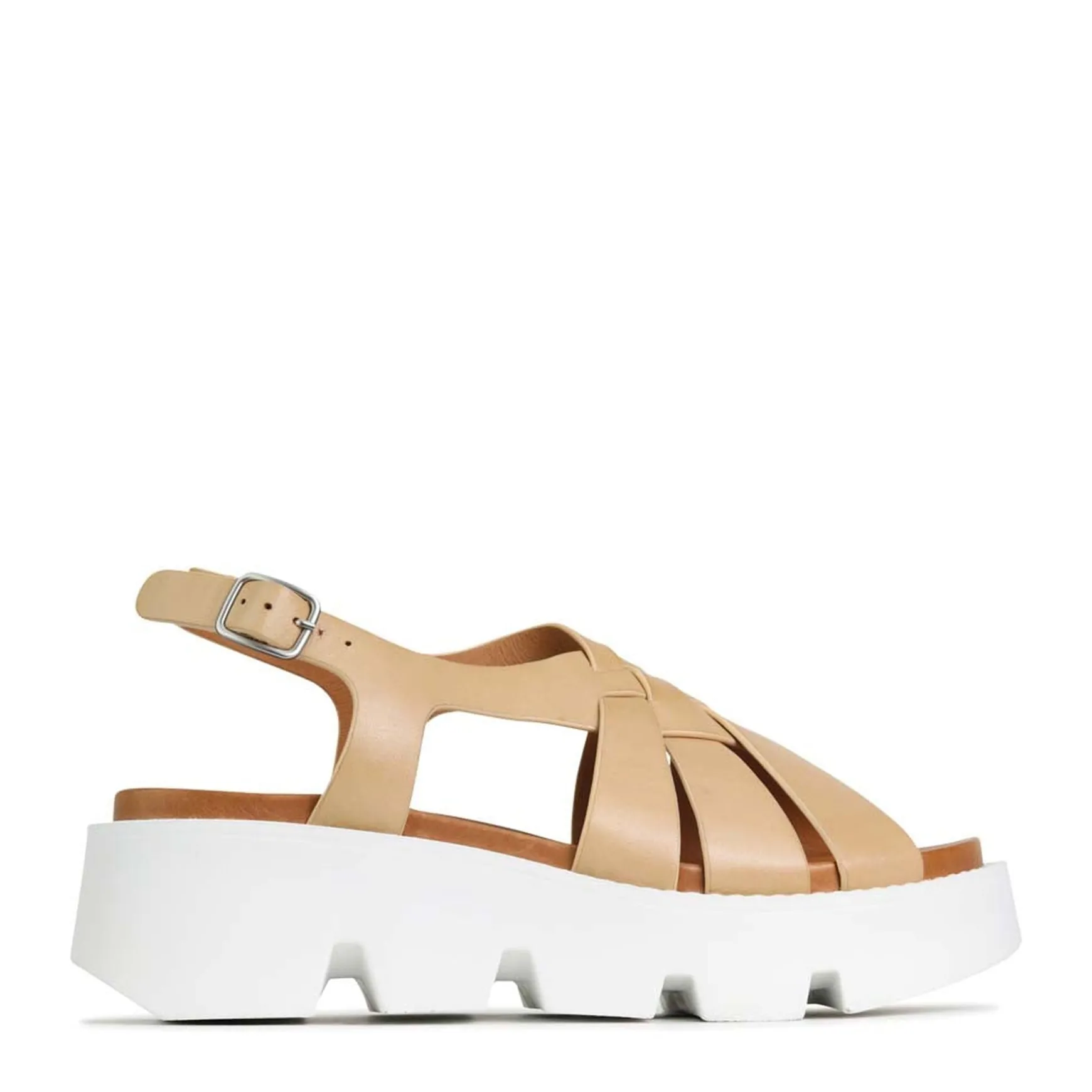 KAILYN PLATFORM ANKLE STRAP SANDALS LEATHER>EOS Footwear Sale