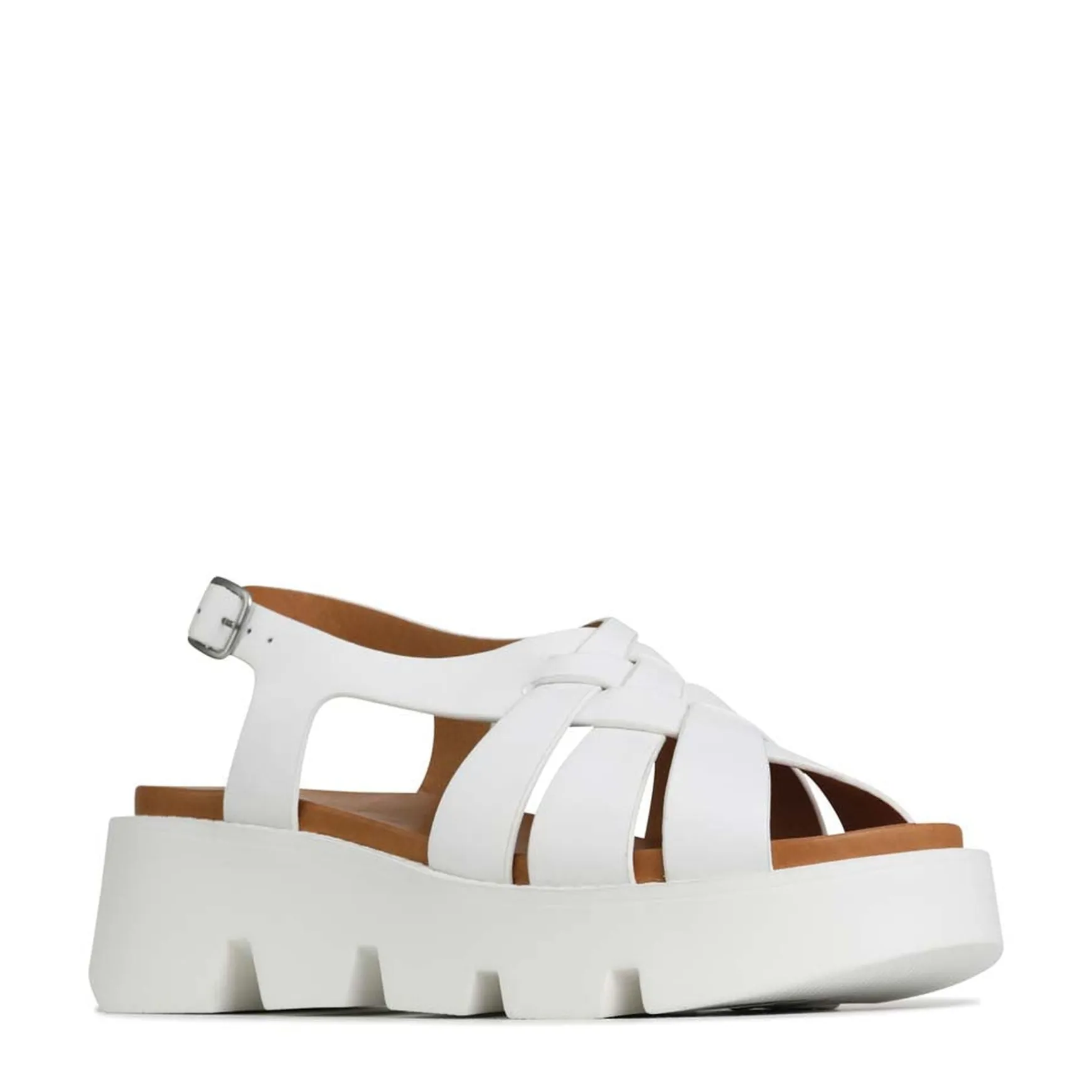KAILYN PLATFORM ANKLE STRAP SANDALS LEATHER>EOS Footwear Sale