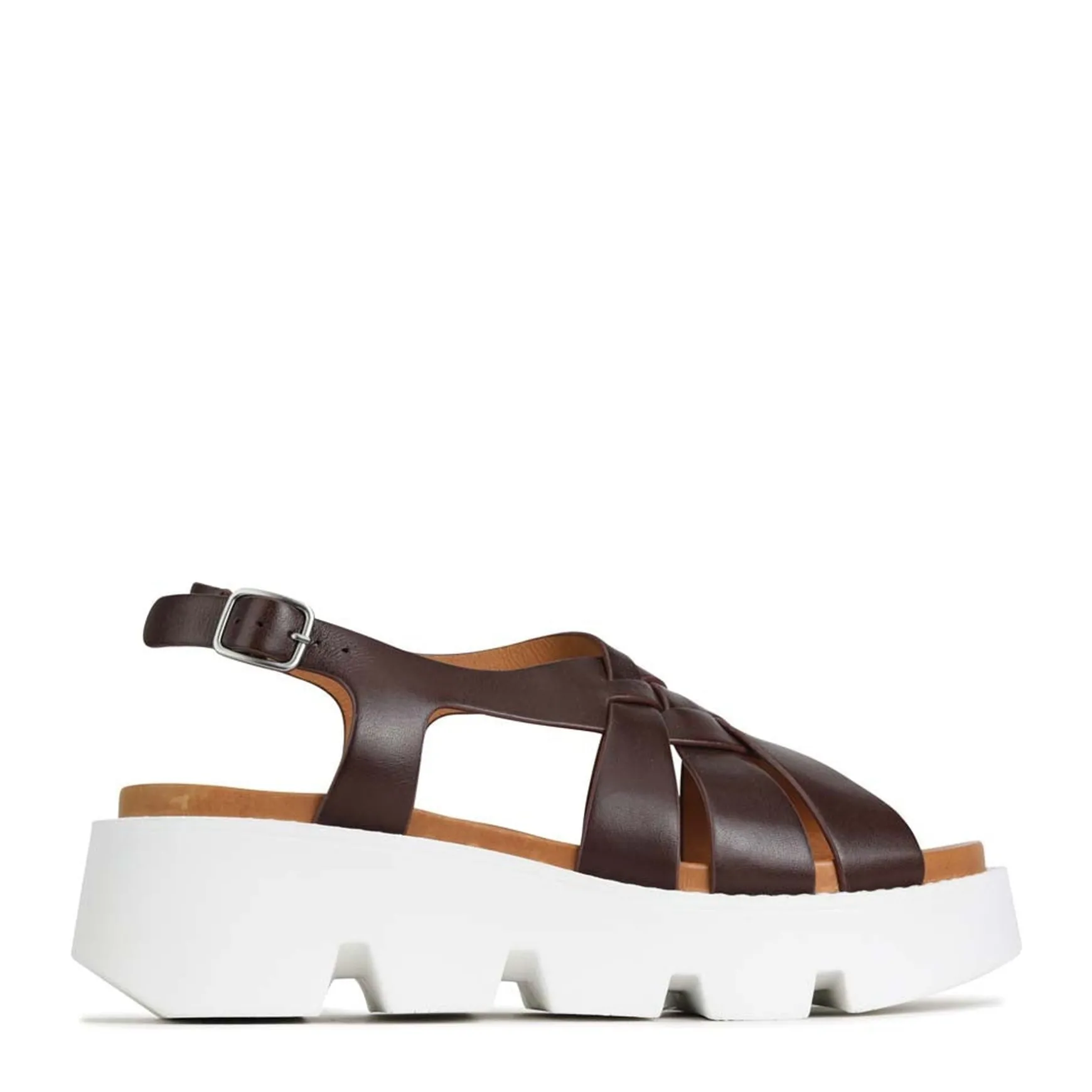 KAILYN PLATFORM ANKLE STRAP SANDALS LEATHER>EOS Footwear Sale