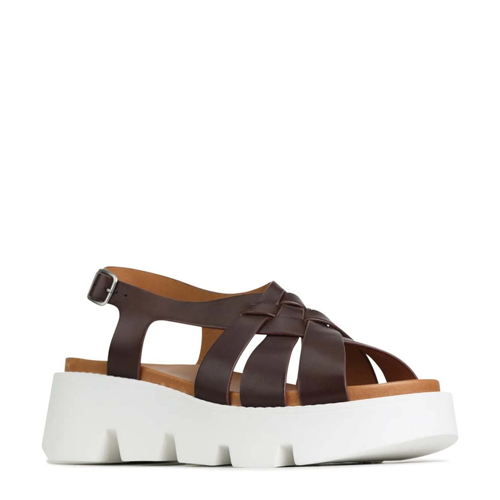 KAILYN PLATFORM ANKLE STRAP SANDALS LEATHER>EOS Footwear Sale