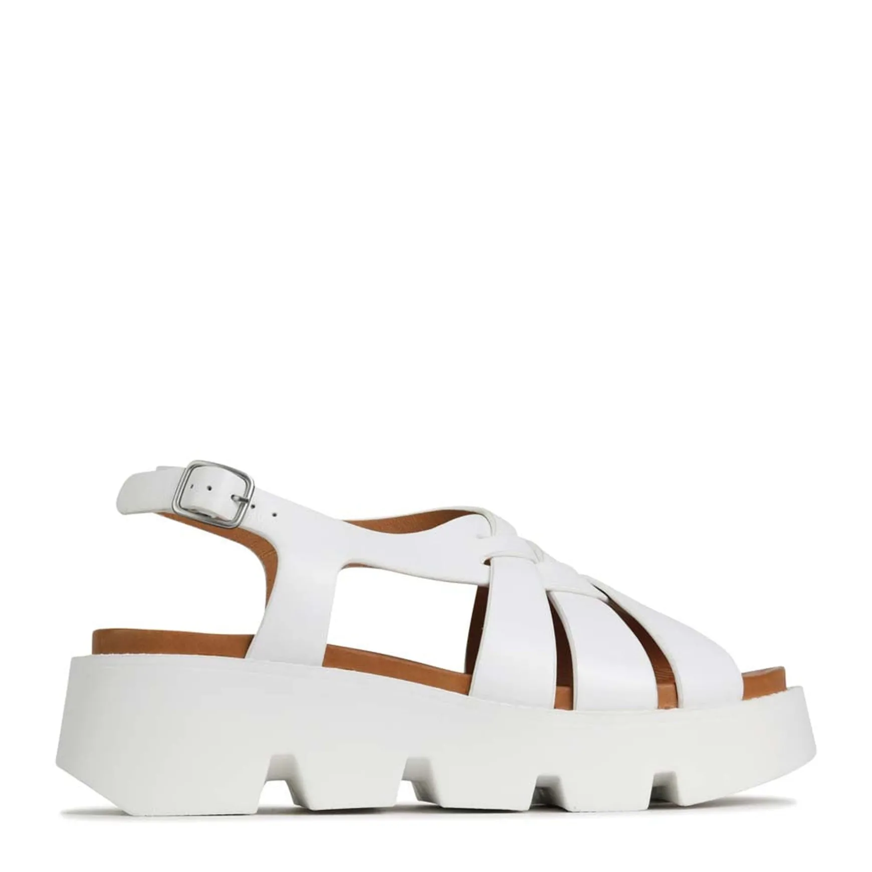 KAILYN PLATFORM ANKLE STRAP SANDALS LEATHER>EOS Footwear Sale