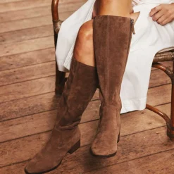 KENLEY LEATHER ARCHIVE LONG BOOTS><noscript><img width=