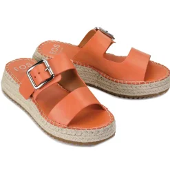 LAROSSA LEATHER ESPADRILLE SLIDE><noscript><img width=