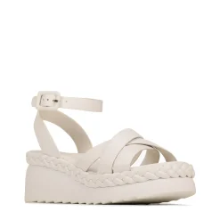 MELANA LEATHER WEDGE SANDALS><noscript><img width=