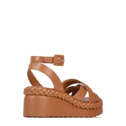 MELANA LEATHER WEDGE SANDALS><noscript><img width=
