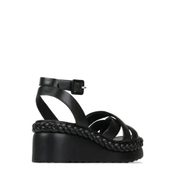MELANA LEATHER WEDGE SANDALS><noscript><img width=