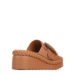 MENA LEATHR WEDGE SLIDE SANDALS><noscript><img width=