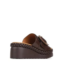 MENA LEATHR WEDGE SLIDE SANDALS><noscript><img width=