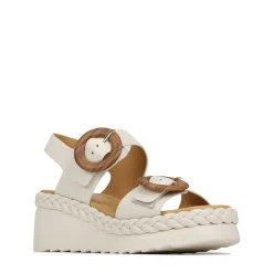 MENORCA LEATHER WEDGE SANDALS><noscript><img width=