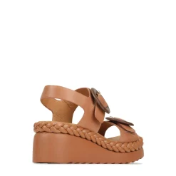 MENORCA LEATHER WEDGE SANDALS><noscript><img width=