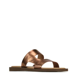 MISA LEATHER SLIDE SANDALS><noscript><img width=