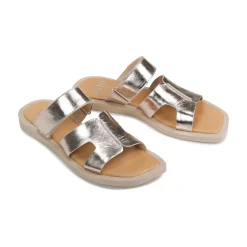 MISAYAO LEATHER SLIDE SANDALS><noscript><img width=