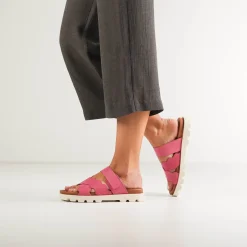 NISSA SLIDE SANDALS LEATHER><noscript><img width=