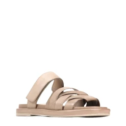 ORIANA LEATHER SLIDE SANDALS><noscript><img width=