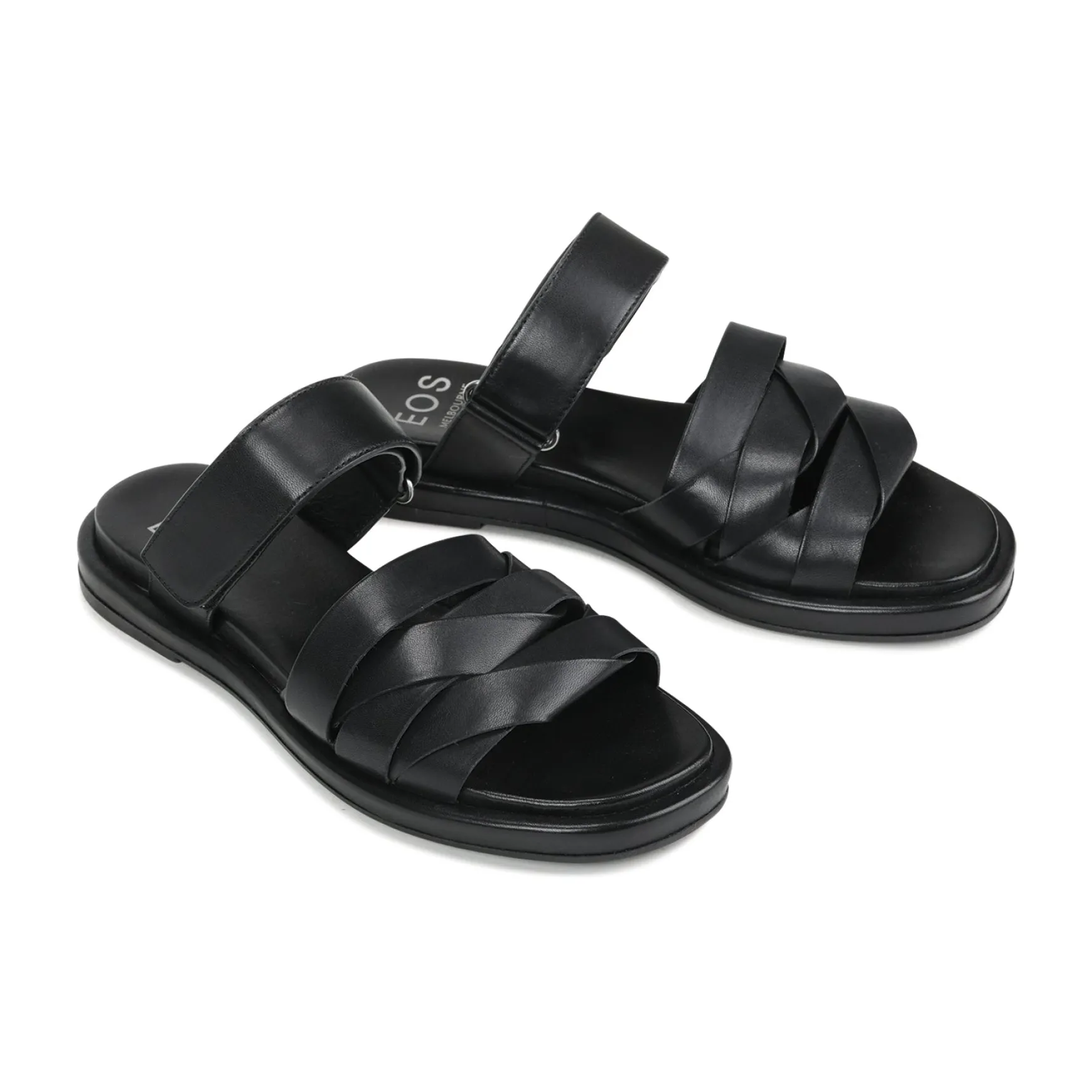 ORIANA LEATHER SLIDE SANDALS>EOS Footwear Best Sale