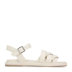 ORIGAMI LEATHER SLIDE SANDALS><noscript><img width=