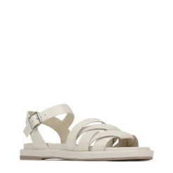 ORIGAMI LEATHER SLIDE SANDALS><noscript><img width=