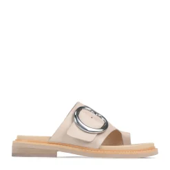 ORN LEATHER SLIDE SANDALS><noscript><img width=