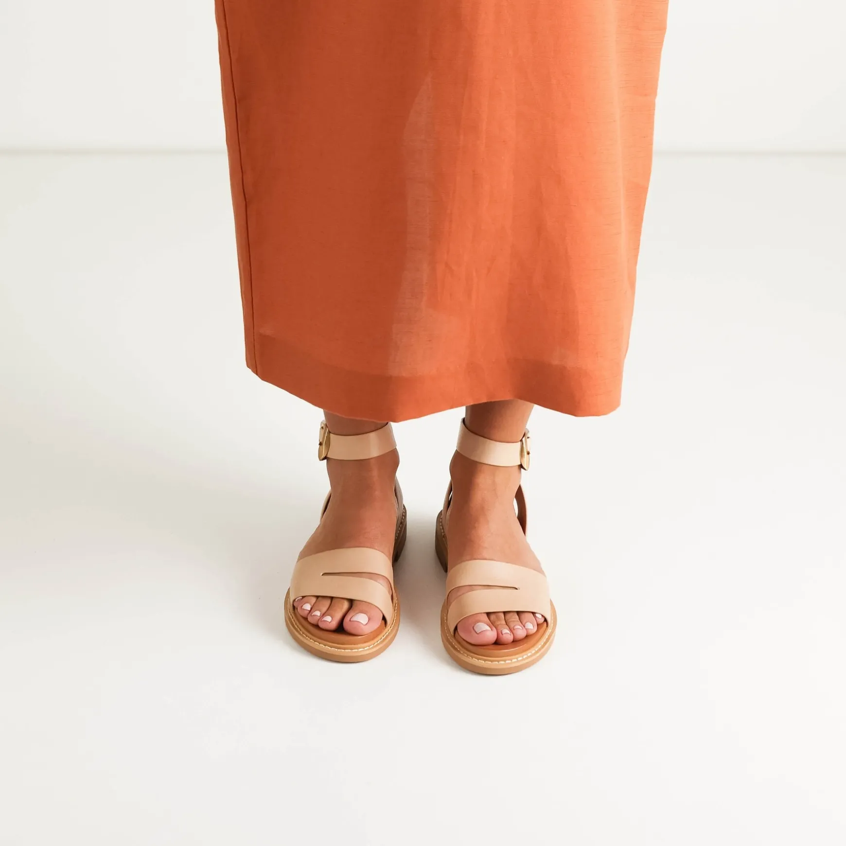 ORNAMENTAL ANKLE STRAP SANDALS LEATHER>EOS Footwear Hot