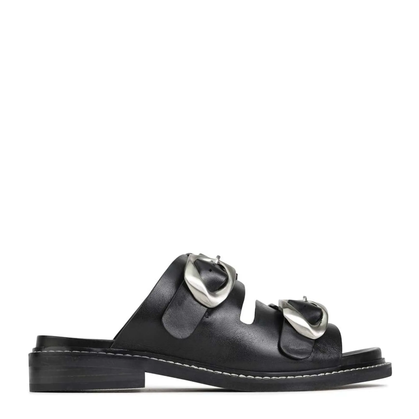 ORNATE SLIDE SANDALS LEATHER>EOS Footwear Clearance