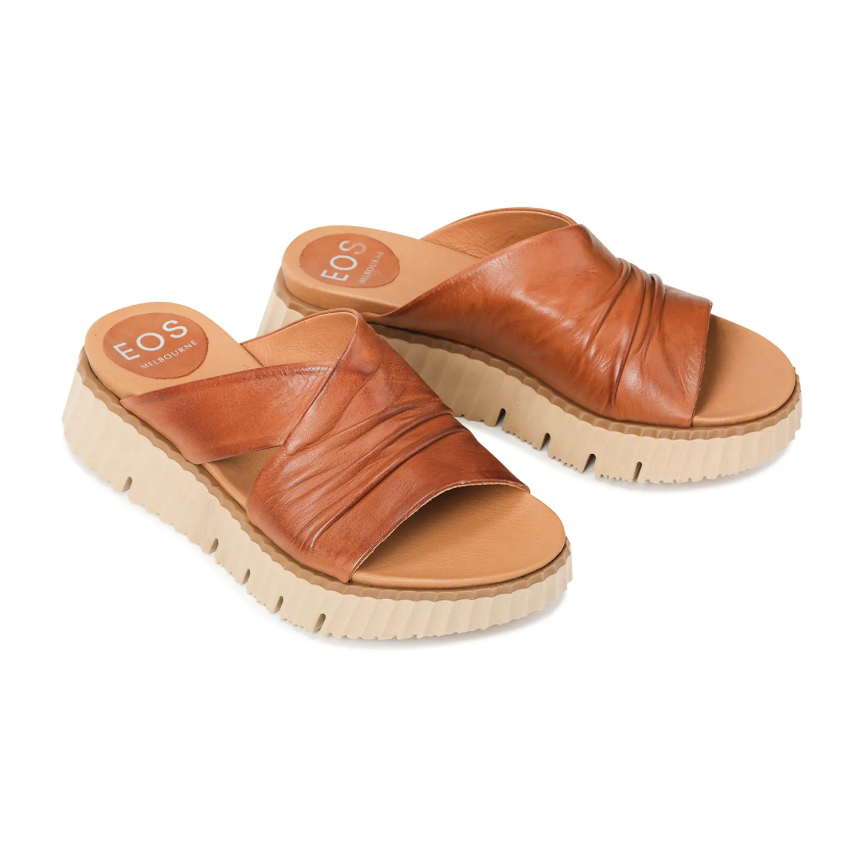 PELA LEATHER SLIDE SANDALS>EOS Footwear Discount