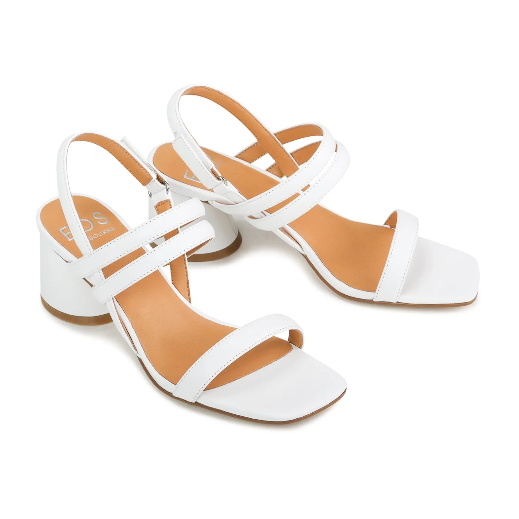PETELLA LEATHER BLOCK HEEL SANDALS>EOS Footwear Best Sale