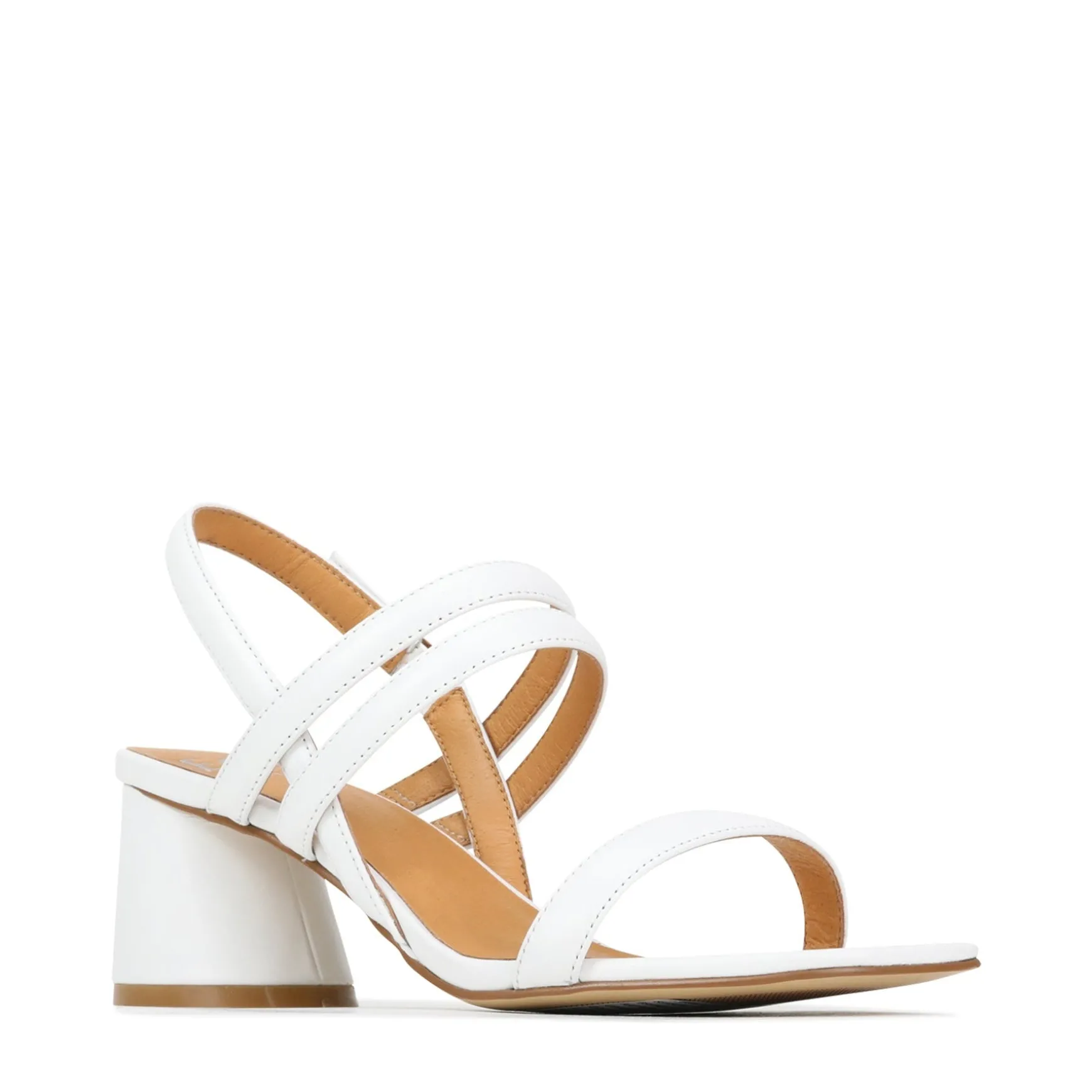 PETELLA LEATHER BLOCK HEEL SANDALS>EOS Footwear Best Sale