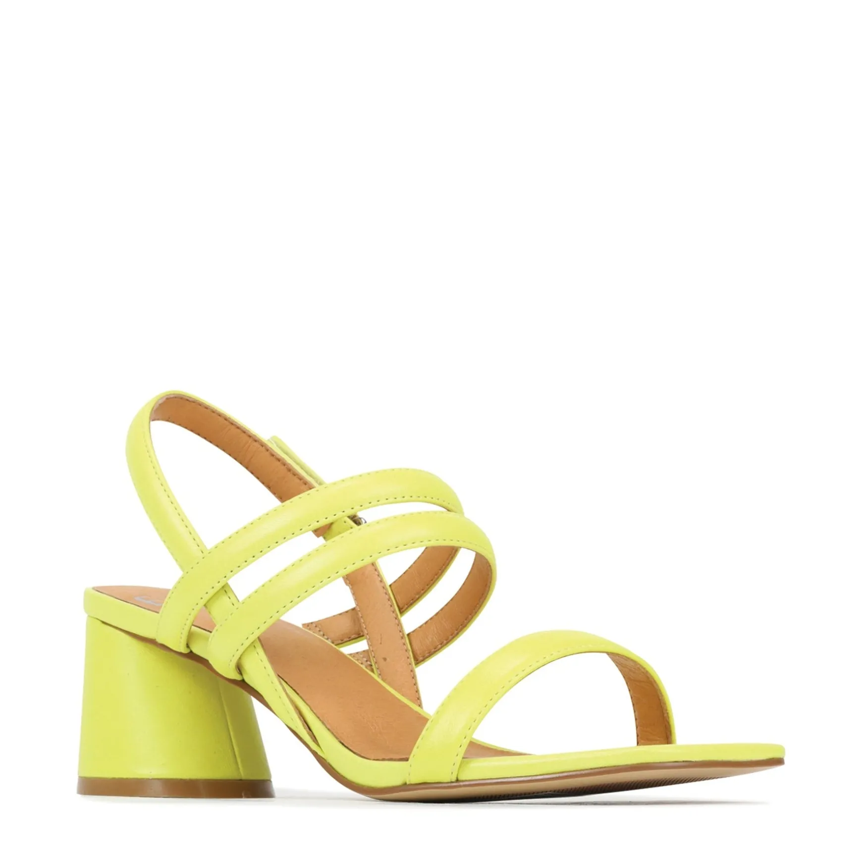 PETELLA LEATHER BLOCK HEEL SANDALS>EOS Footwear Best Sale
