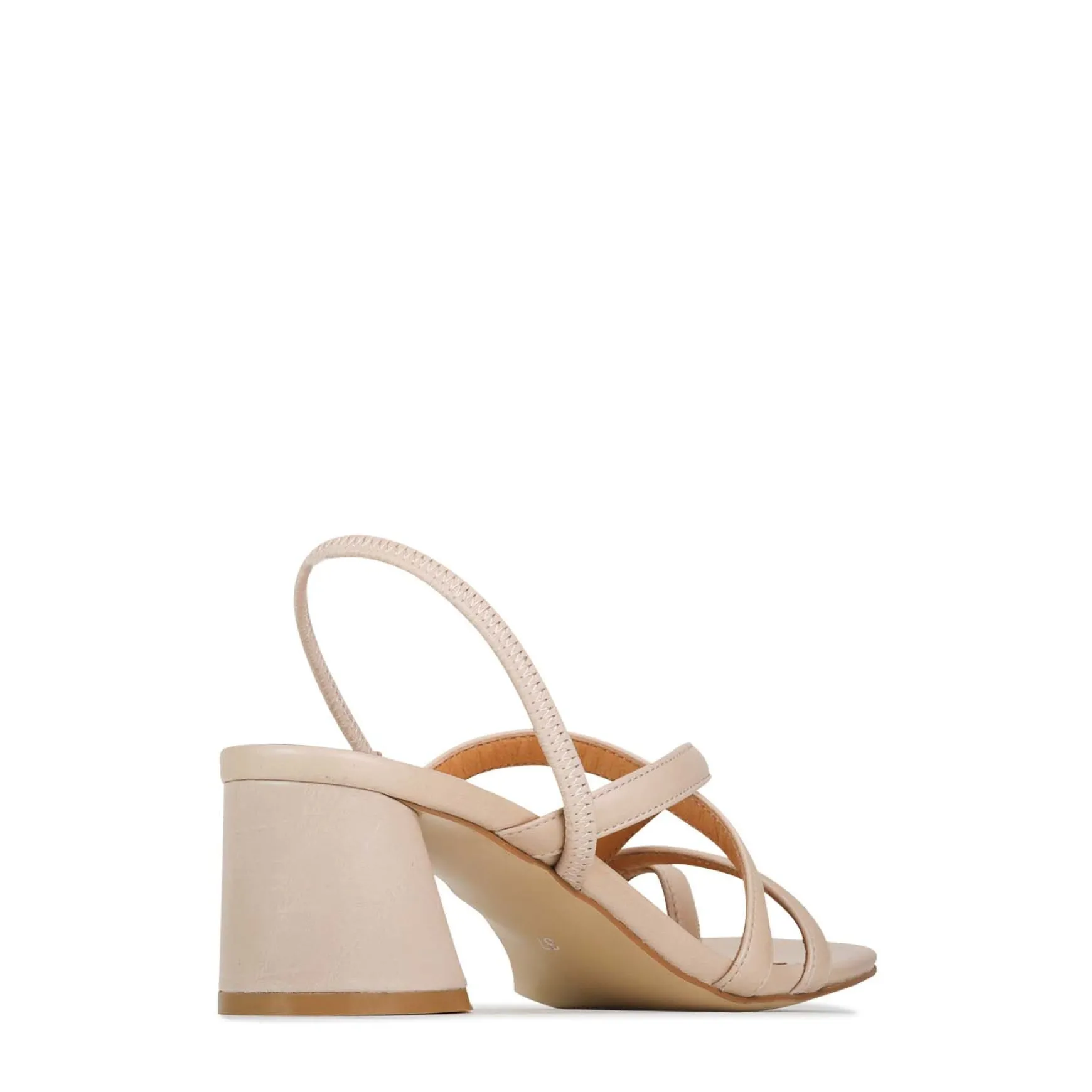 PETICE LEATHER BLOCK HEEL SANDALS>EOS Footwear New