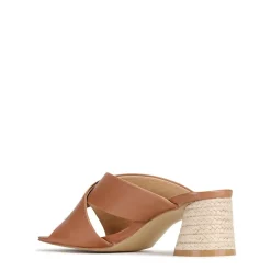 PETORA LEATHER SLIDE HEELED SANDAL><noscript><img width=