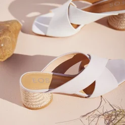 PETORA LEATHER SLIDE HEELED SANDAL><noscript><img width=