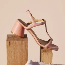PETRAS LEATHER HEEL ARCHIVE SANDAL><noscript><img width=