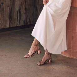 PETRICIA LEATHER BLOCK HEEL SANDALS>EOS Footwear Best Sale