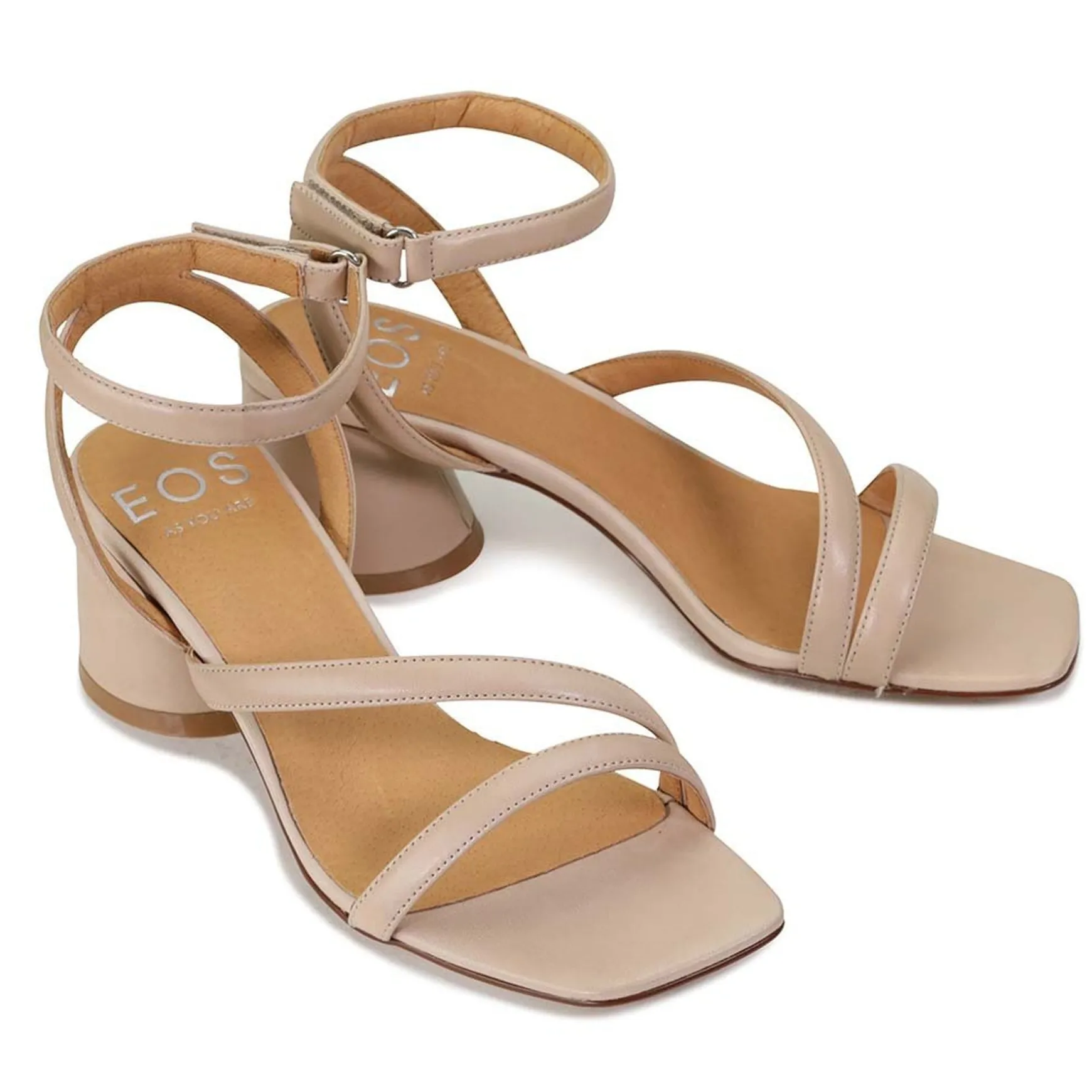 PETRICIA LEATHER BLOCK HEEL SANDALS>EOS Footwear Best Sale