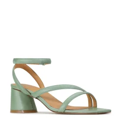 PETRICIA LEATHER BLOCK HEEL SANDALS><noscript><img width=