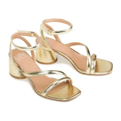 PETRICIA LEATHER BLOCK HEEL SANDALS><noscript><img width=