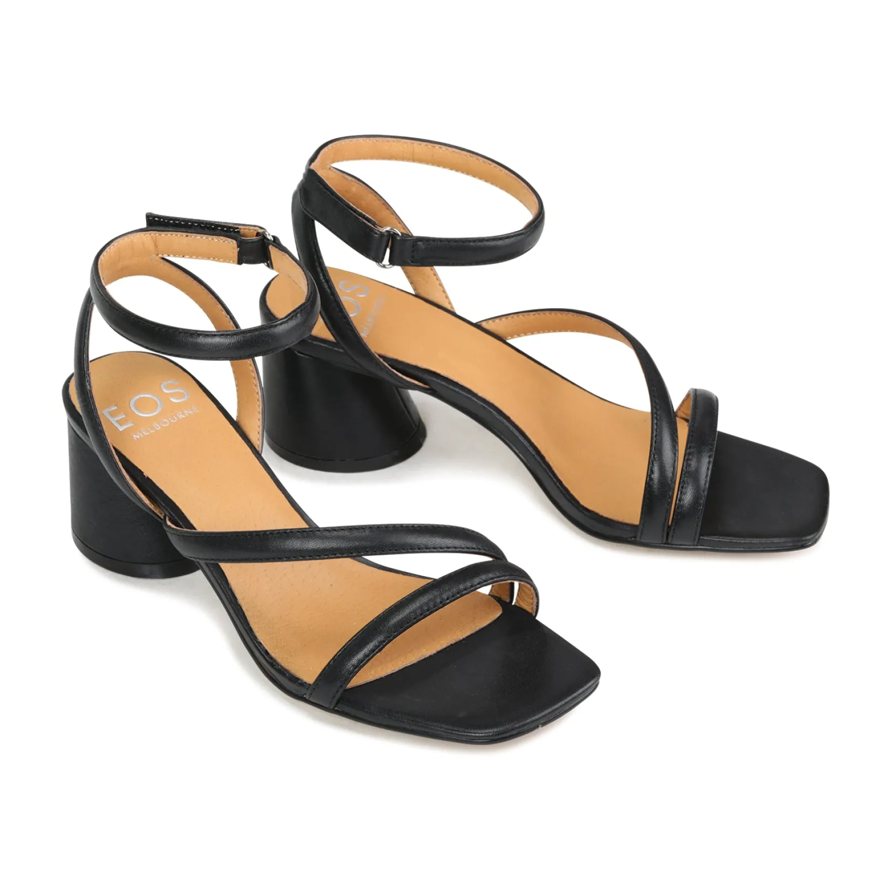 PETRICIA LEATHER BLOCK HEEL SANDALS>EOS Footwear Best Sale